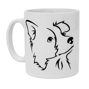 Border Collie Illustration Mug