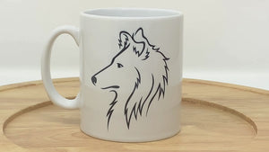 Rough Collie Illustration Mug