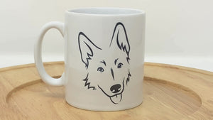 German Shepherd Illustration Mug