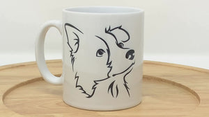 Border Collie Illustration Mug