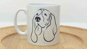 Basset Hound Illustration Mug