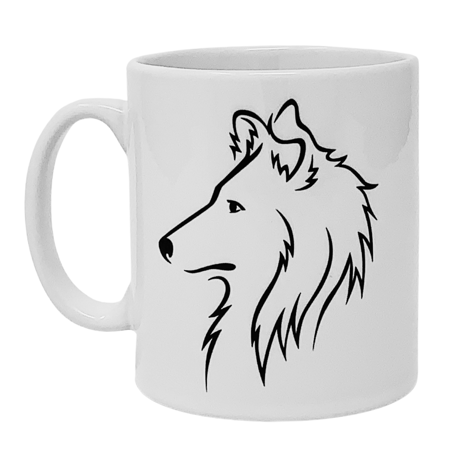 Rough Collie Illustration Mug